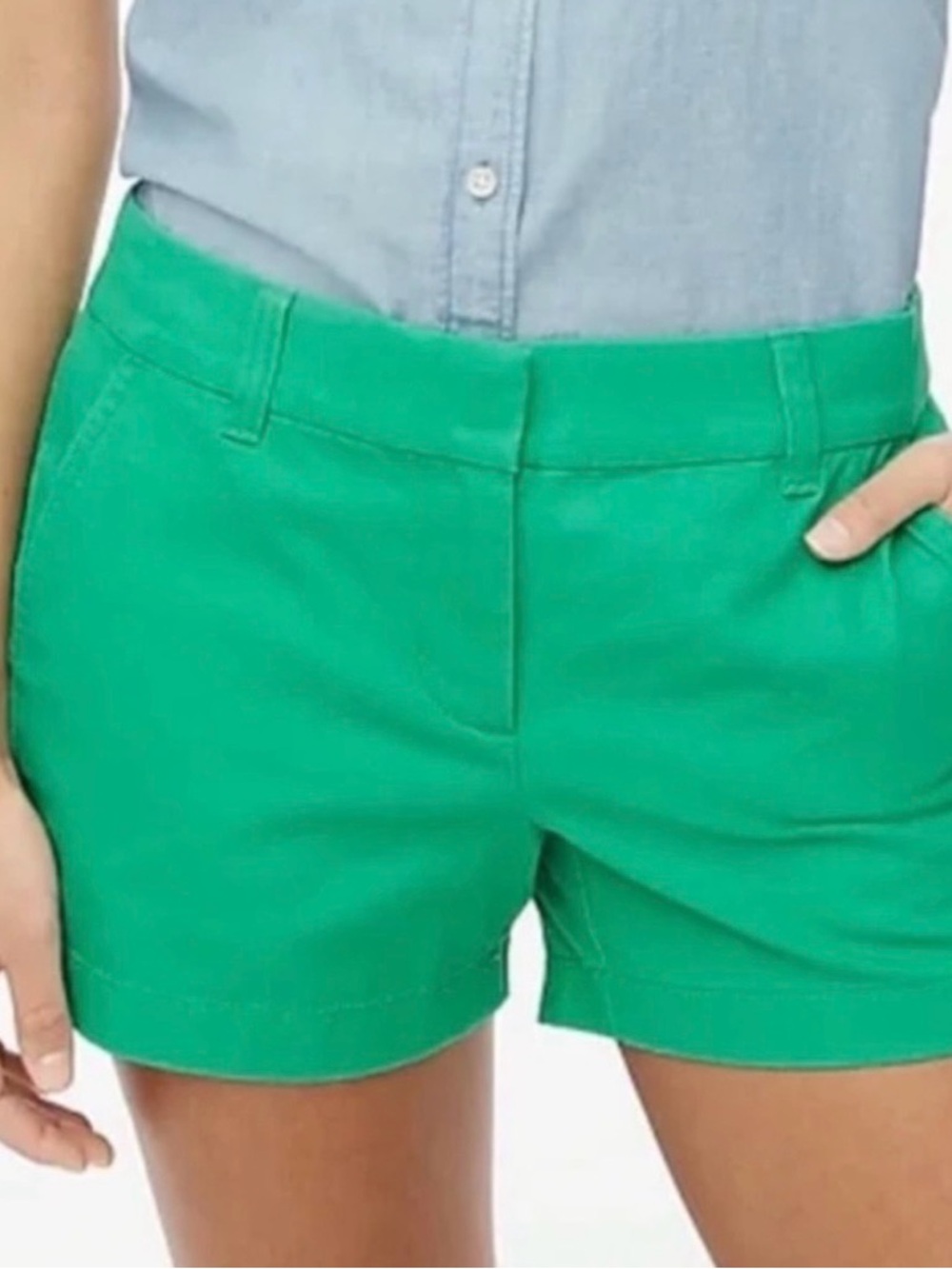 J. Crew Green Chino Shorts, Women’s, Size 0